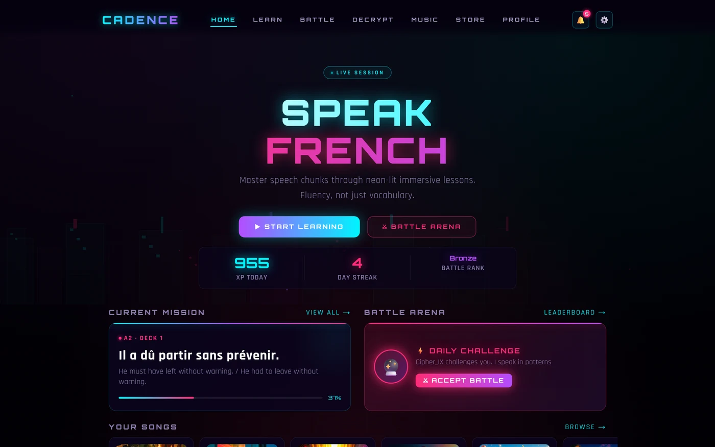 Cadence on desktop